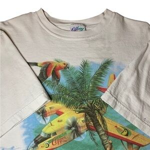 Vintage 1997 Caribbean Jungle AOP Shirt XL